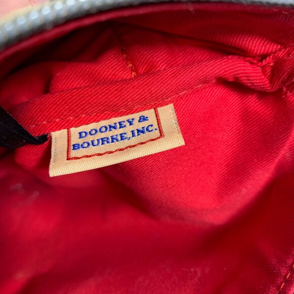 Dooney Bourke Double Zip Sky Blue Nylon Crossbody Vacchetta Leather Trim Strap - Picture 6 of 9